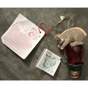 Rare Charming Tails Ornament Holiday Lights Mouse on Red Bulb 87/969 Christmas